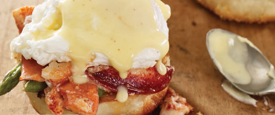 Lobster Benedict Topped with Holandaise Sauce