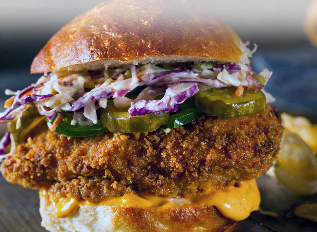 Pickle Brine Chicken Sandwich