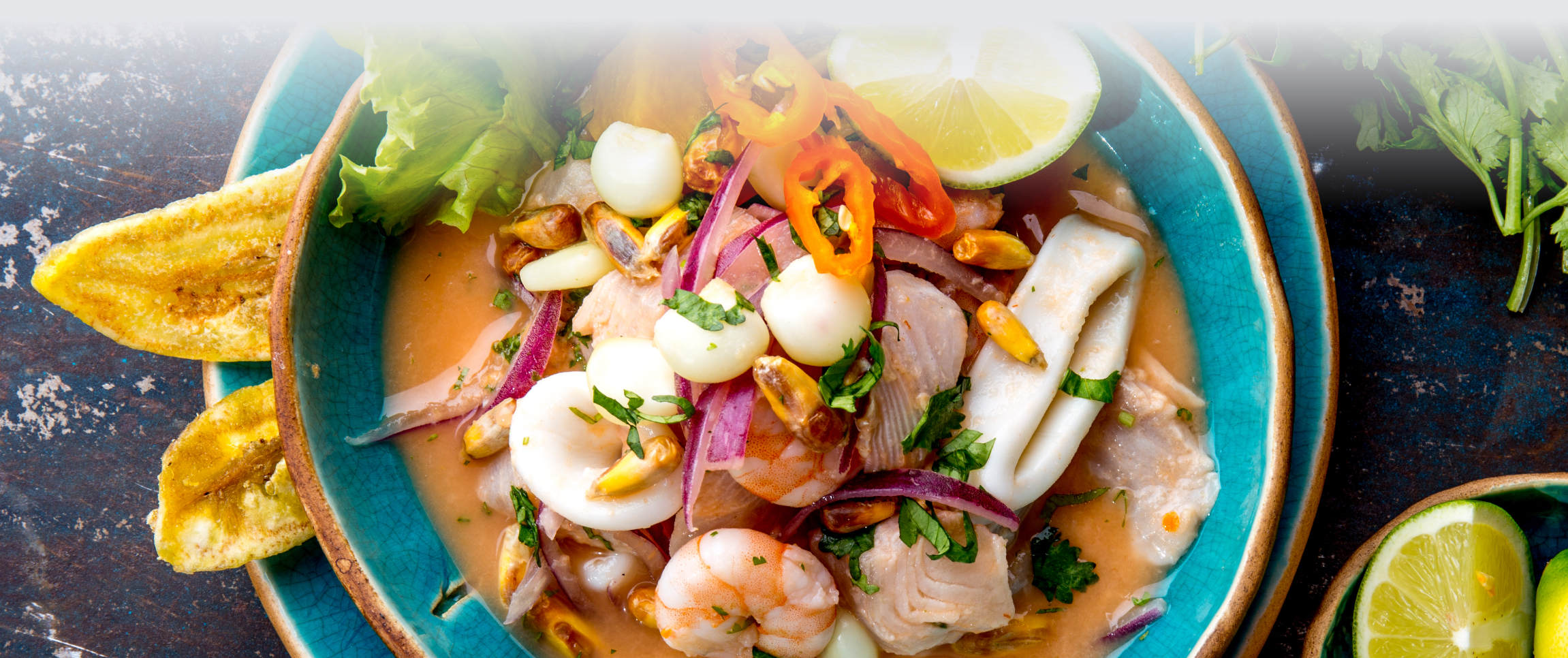 Seafood Soup Dish with Plantains