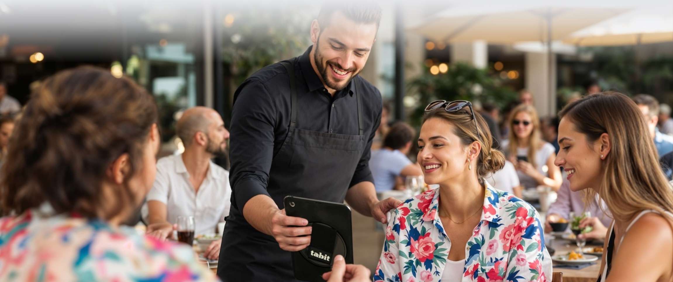 Waiter Serving Food