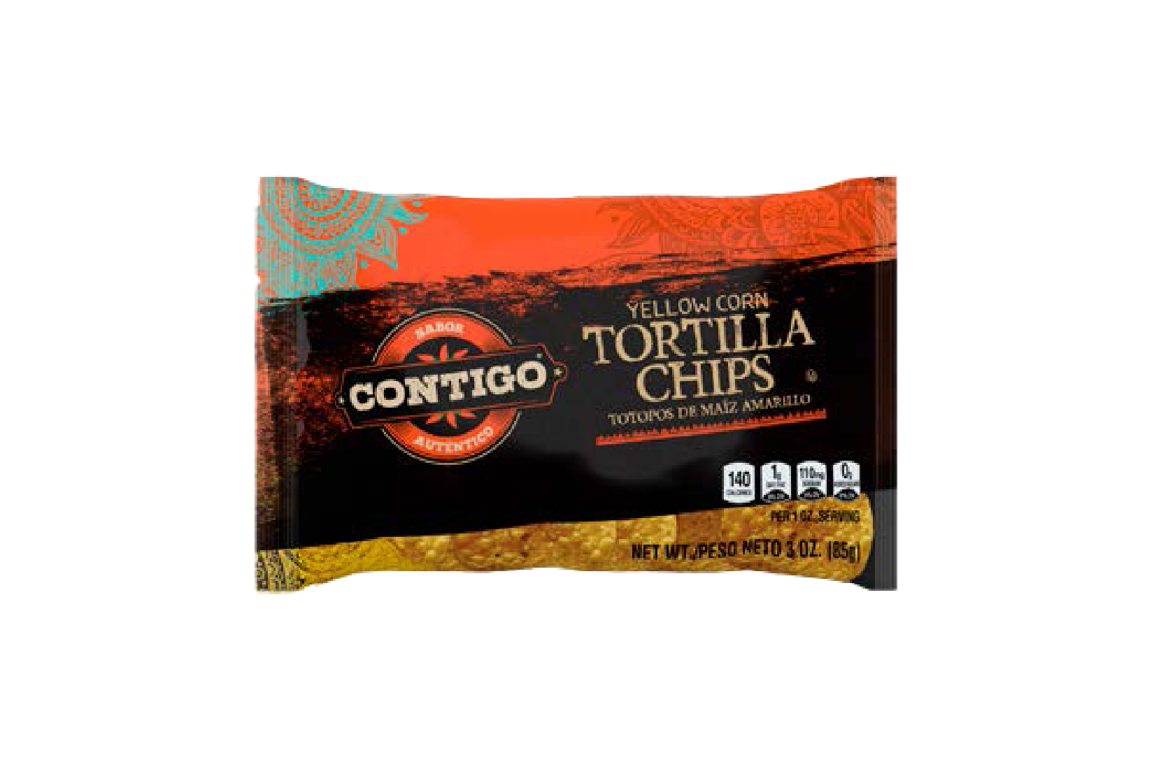 Contigo® Individual Pack Yellow Round Tortilla Chips