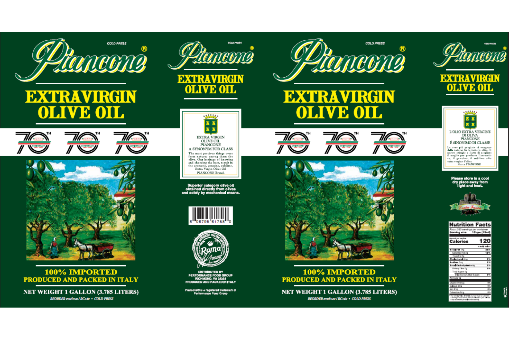 Piancone® Extra Virgin Olive Oil