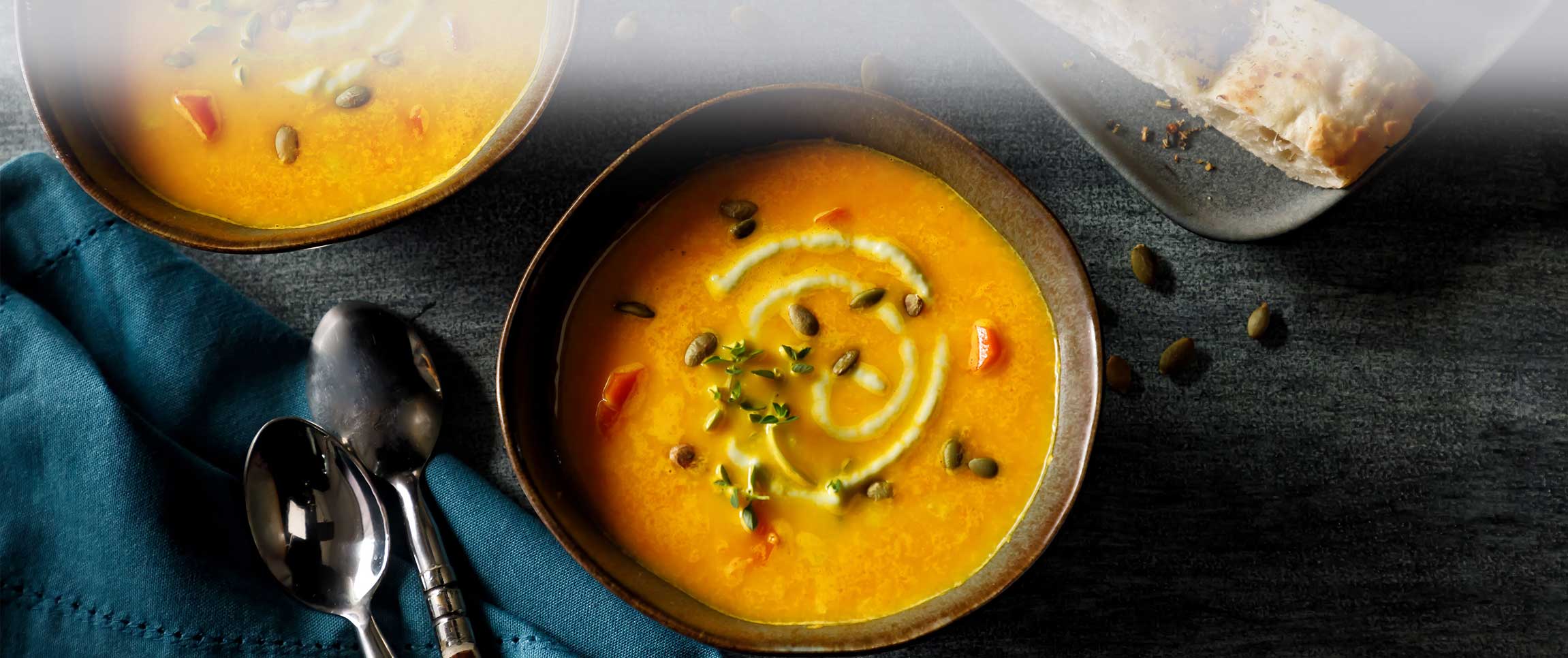 Carrot Soup with Avocado Crema
