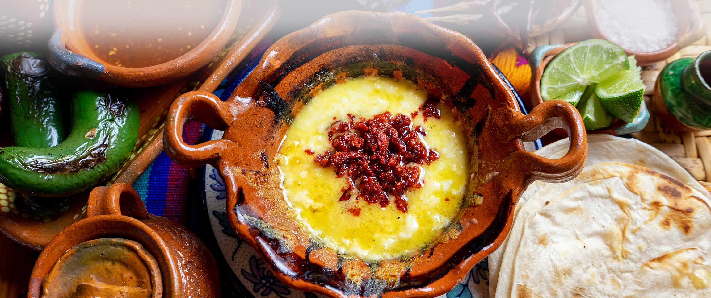 Queso Fundido with Plantain Chips 