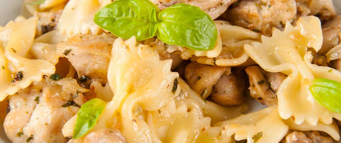Chicken Breast and Pasta in Poblano Sauce