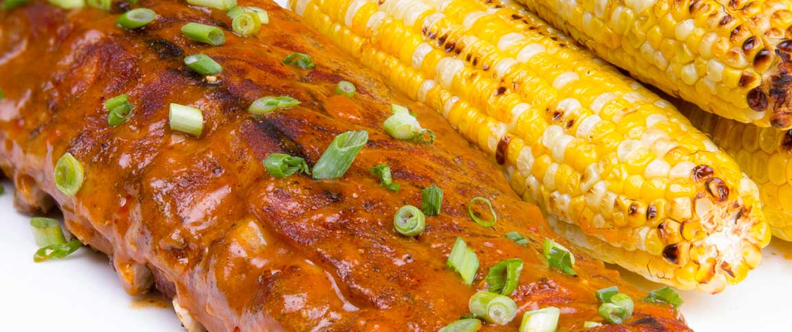 Chipotle BBQ Ribs with Roasted Corn