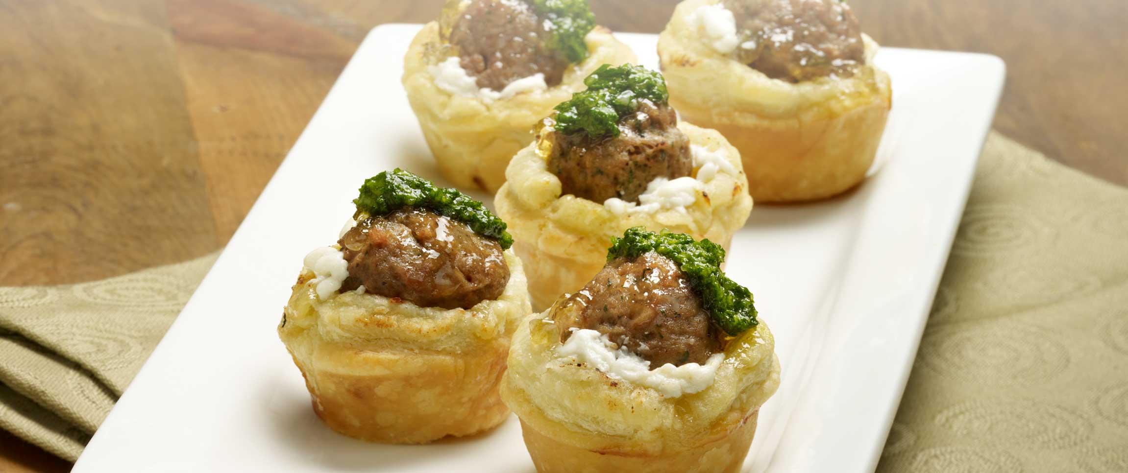 Pesto Meatball Pastry