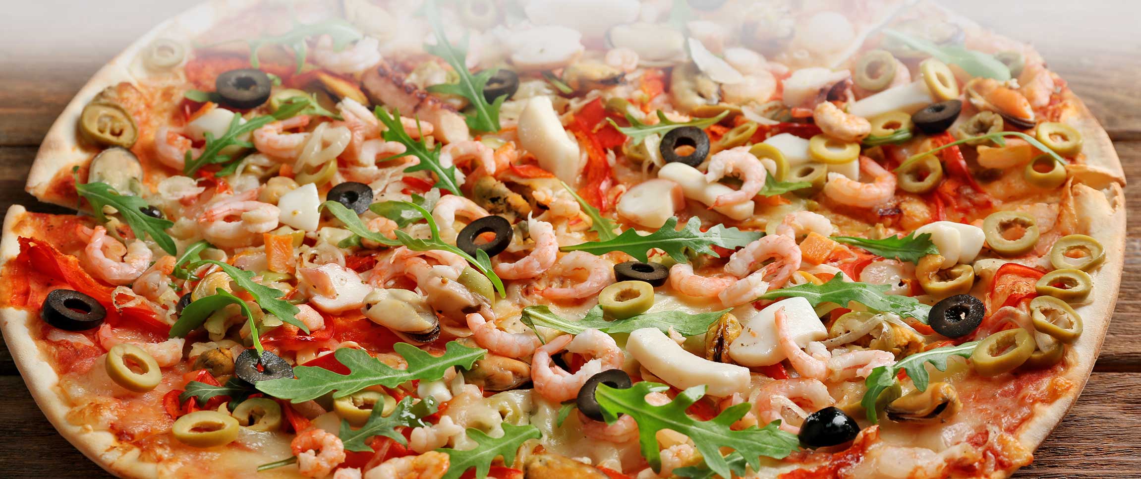 Calamari and Green Olive Pizza