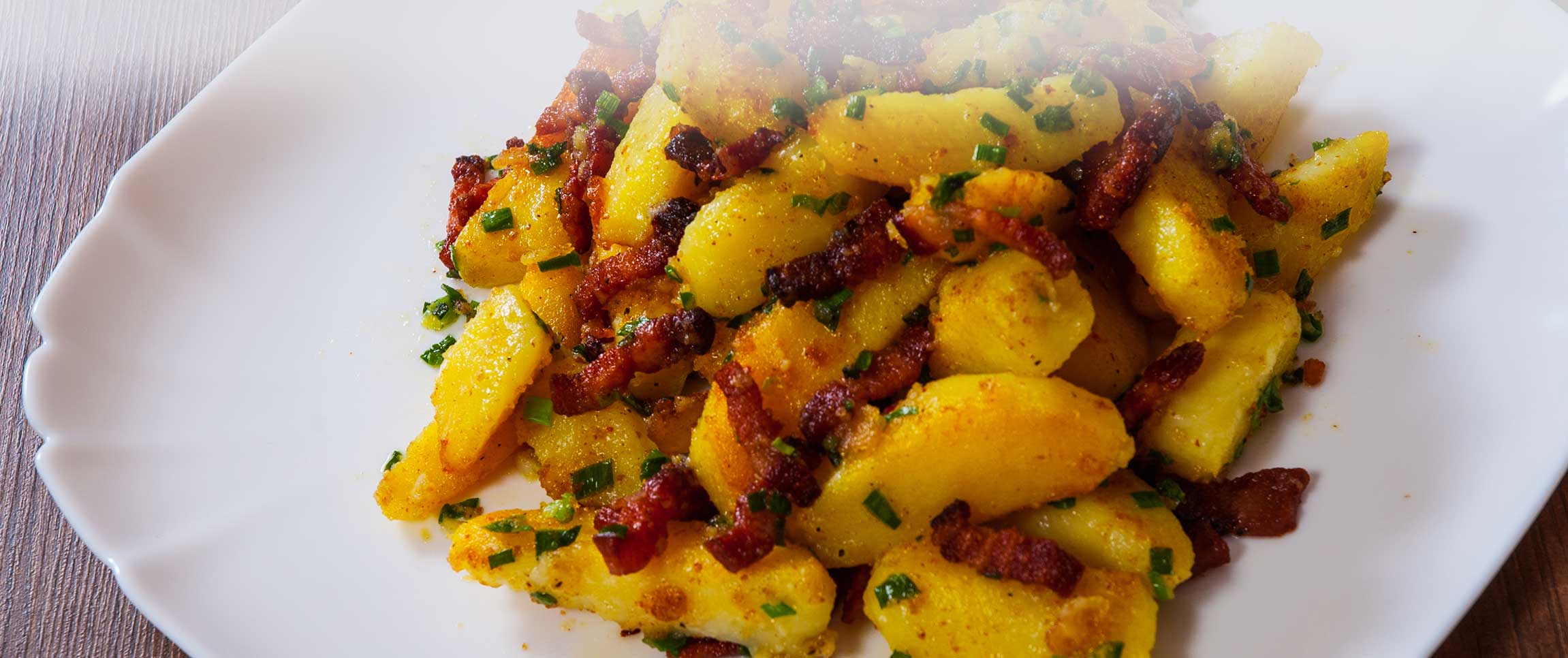 Oven Roasted Sweet Potatoes with Bacon