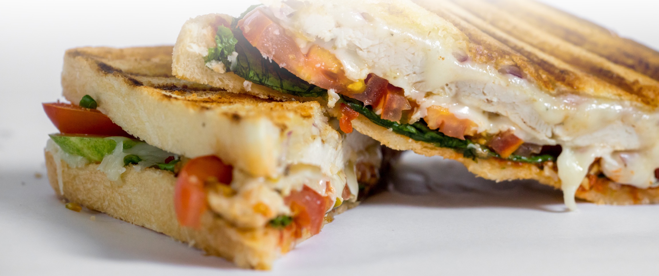 Chicken, Cheese, and Bacon Panini