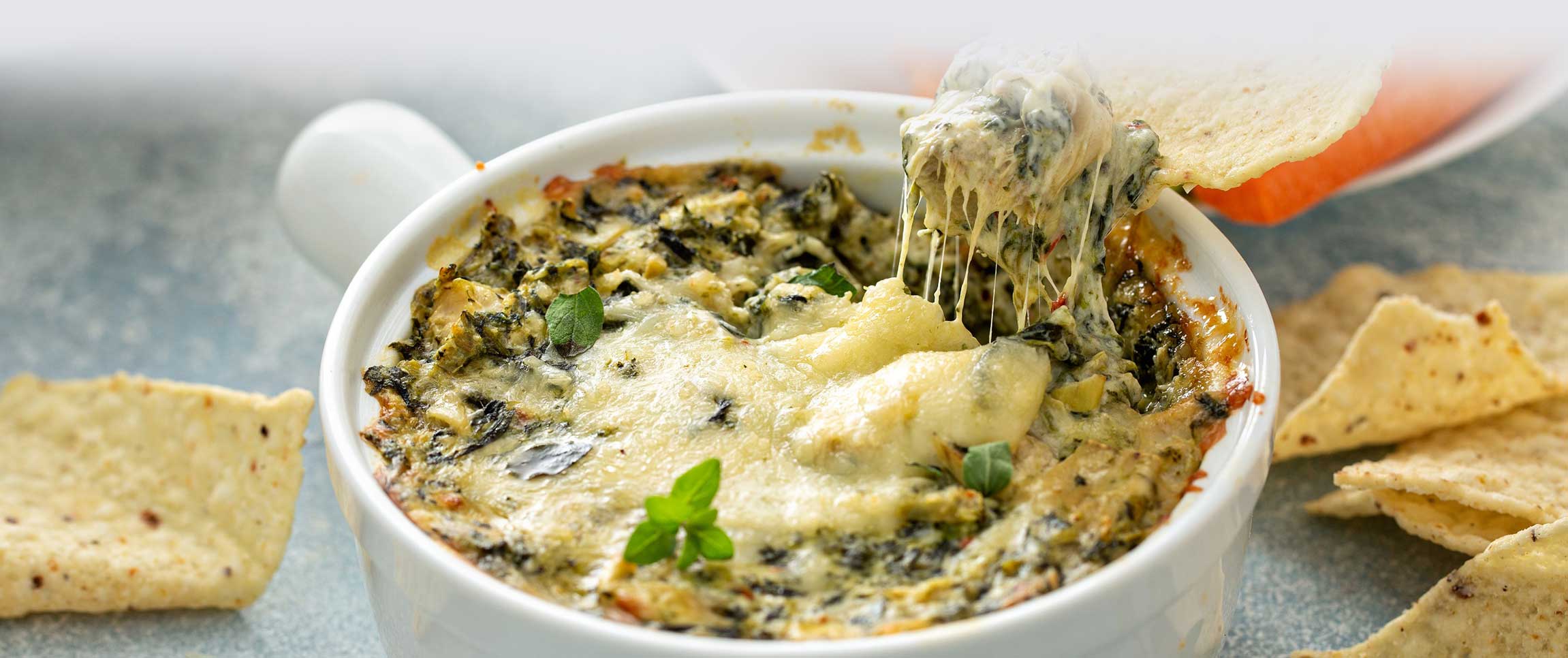 Four-Cheese Spinach & Artichoke Dip