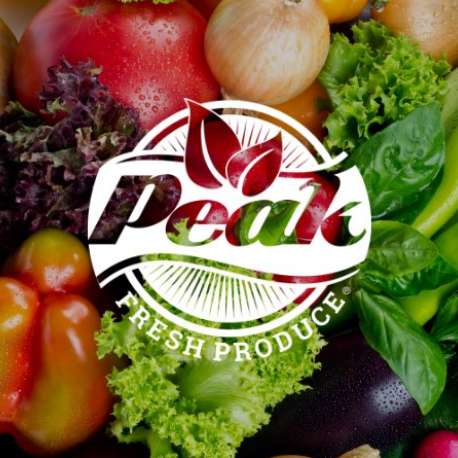 Peak Fresh Produce Fruits and Vegetables with Logo Overlay