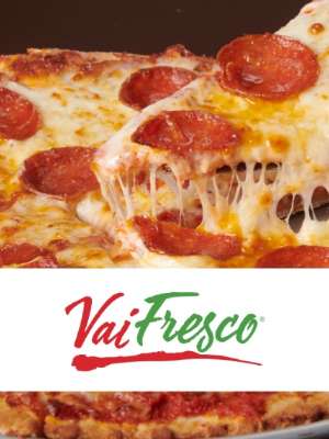 Vai Fresco Pepperoni Pizza with Logo